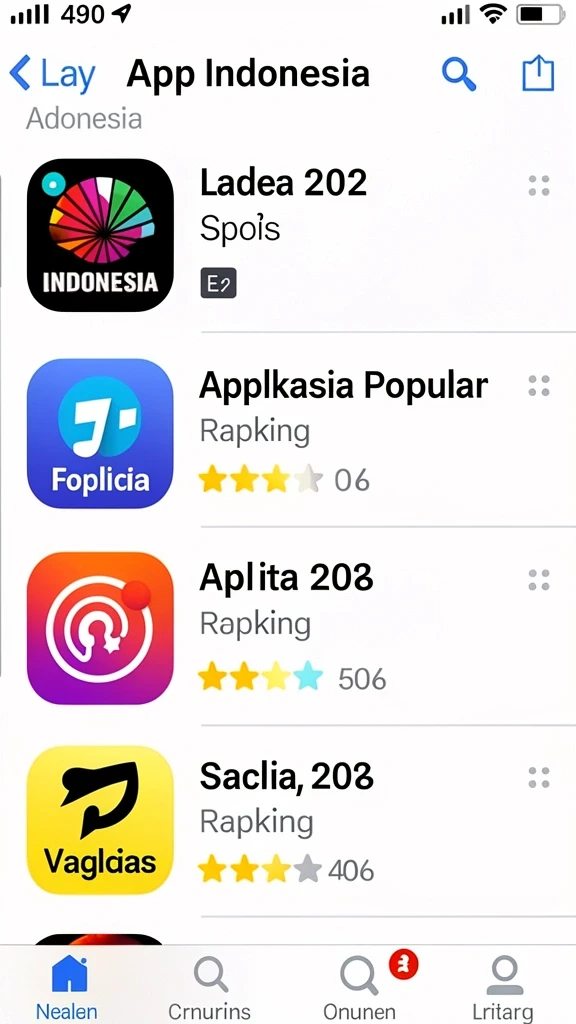 Screenshot menunjukkan antarmuka pengguna yang mudah dinavigasi.