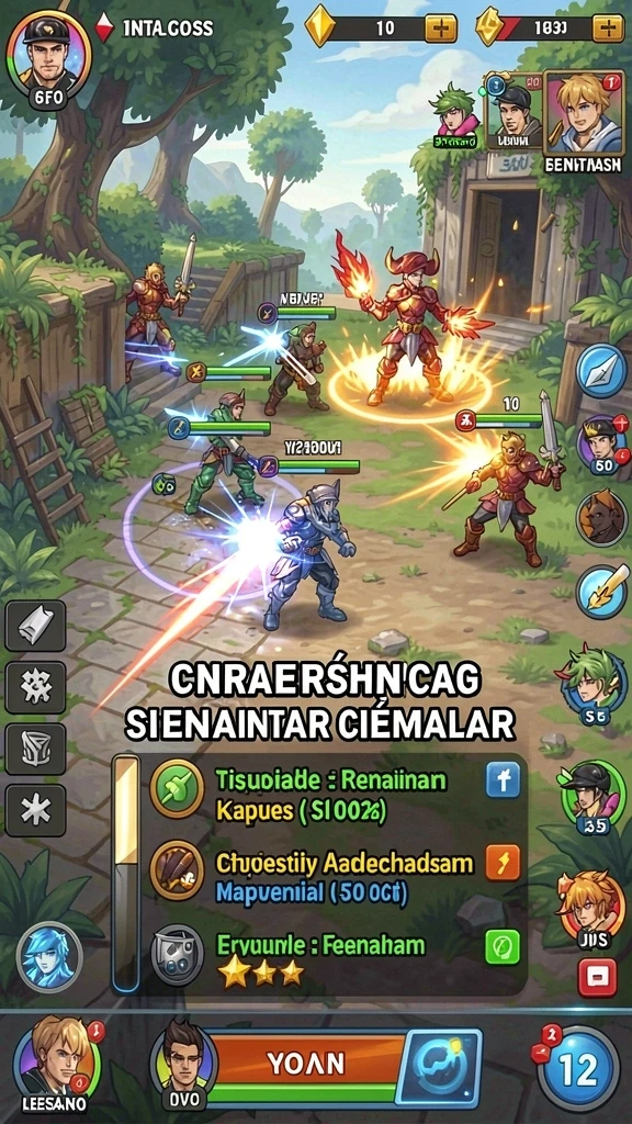 Gambaran grafis dunia permainan yang indah.