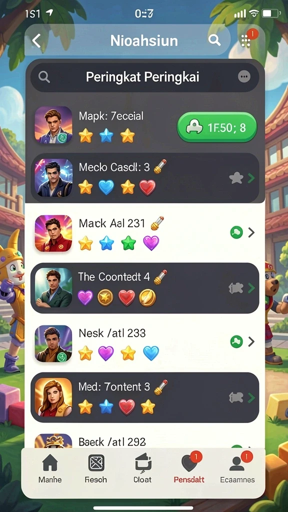 Screenshot menunjukkan tampilan antarmuka permainan togel yang menarik.
