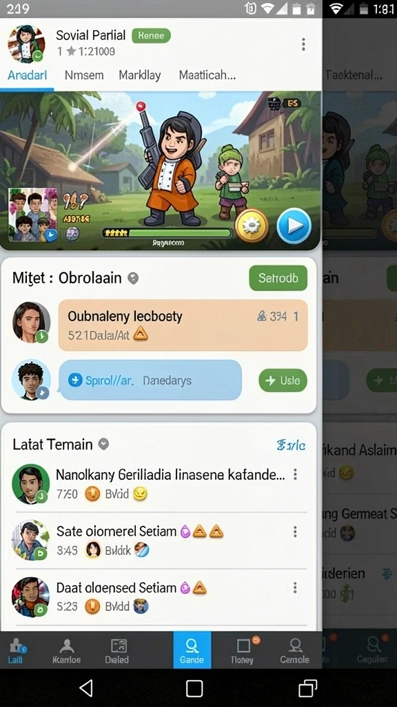 Tampilan antarmuka utama KAPTEN77 yang menarik.
