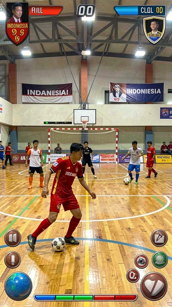 Karakter utama KAPTEN77 dalam aksi berani.