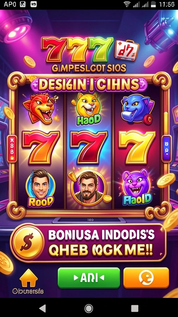 Screenshot karakter dengan desain yang unik.