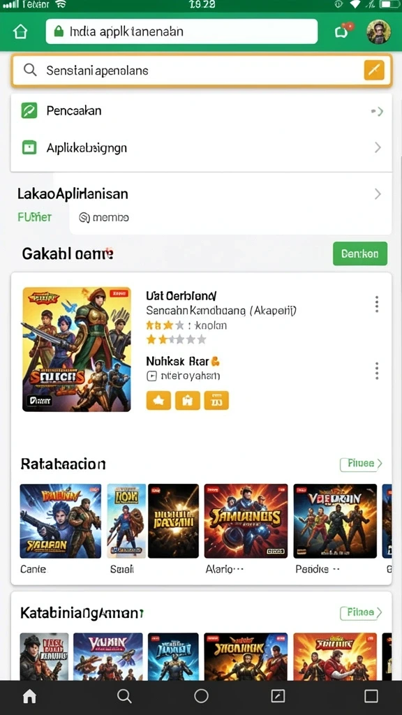 Tampilan awal yang mengundang dengan menu interaktif.