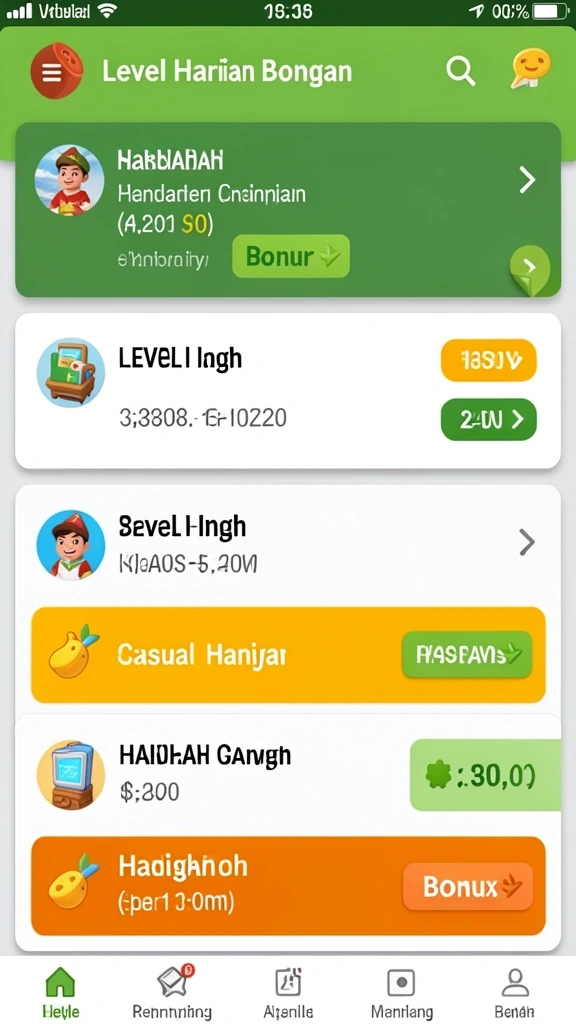 Tangkapan layar karakter unik yang dapat dimainkan.