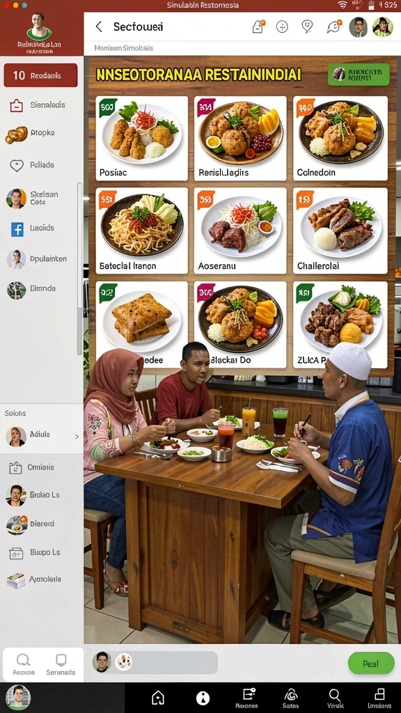 Menu item yang beragam untuk meningkatkan kemampuan karakter.