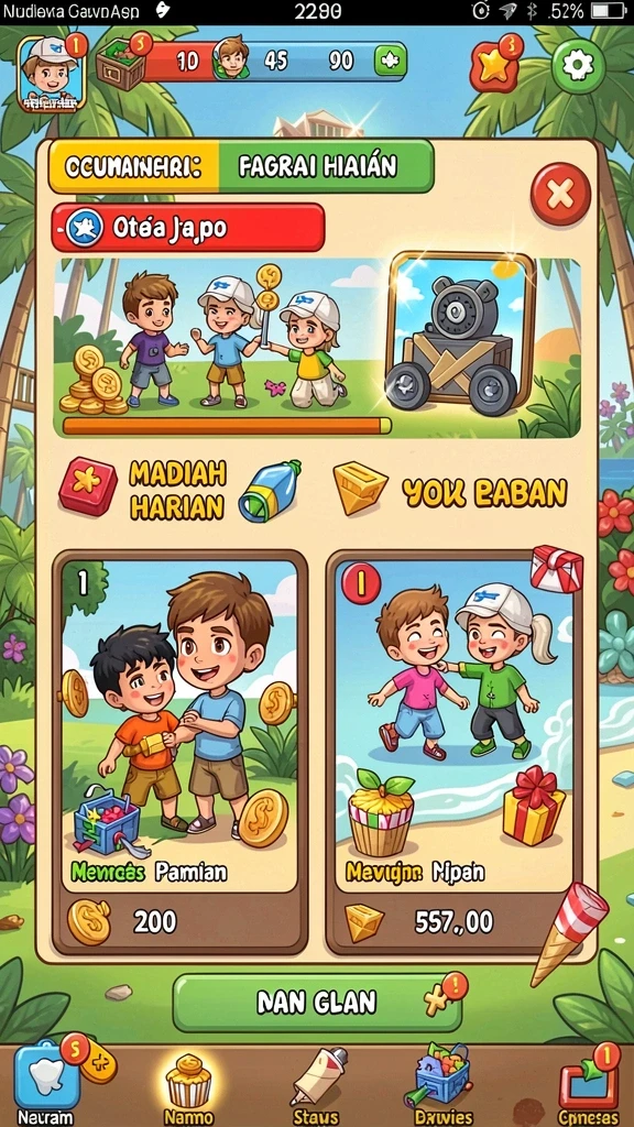 Mode permainan yang bervariasi dan menarik.