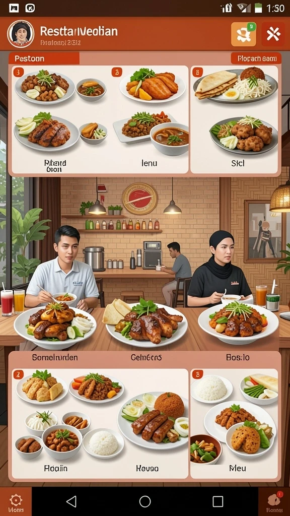 Tampilan antarmuka yang modern dan menarik.