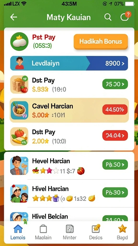 Screenshot menunjukkan berbagai mode permainan yang tersedia.