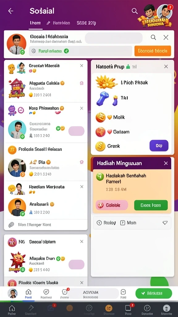 Tantangan mendebarkan di setiap level permainan.