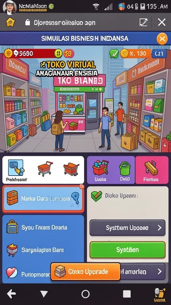 Tampilan awal dengan karakter yang menarik.
