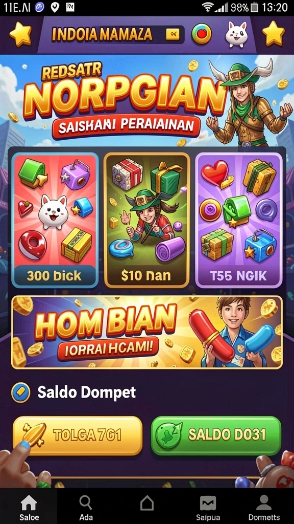 Pengalaman bermain yang mendebarkan dengan hadiah yang menarik.