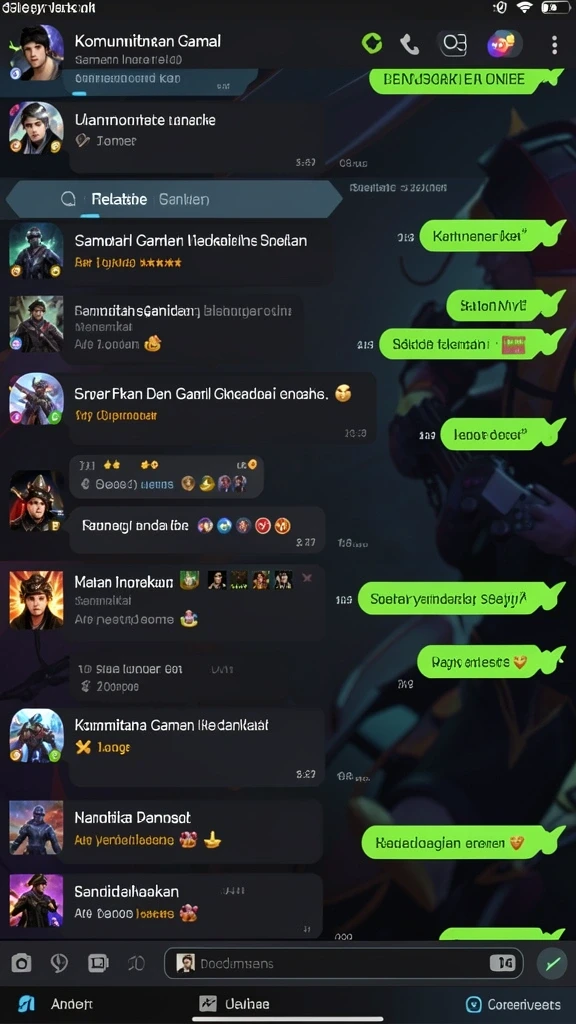 Beragam karakter unik siap untuk dimainkan.